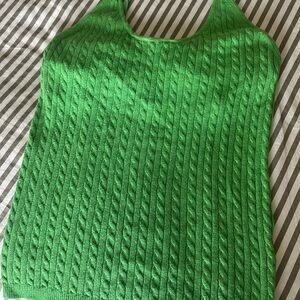 Green Cable Knit Women's Sweater